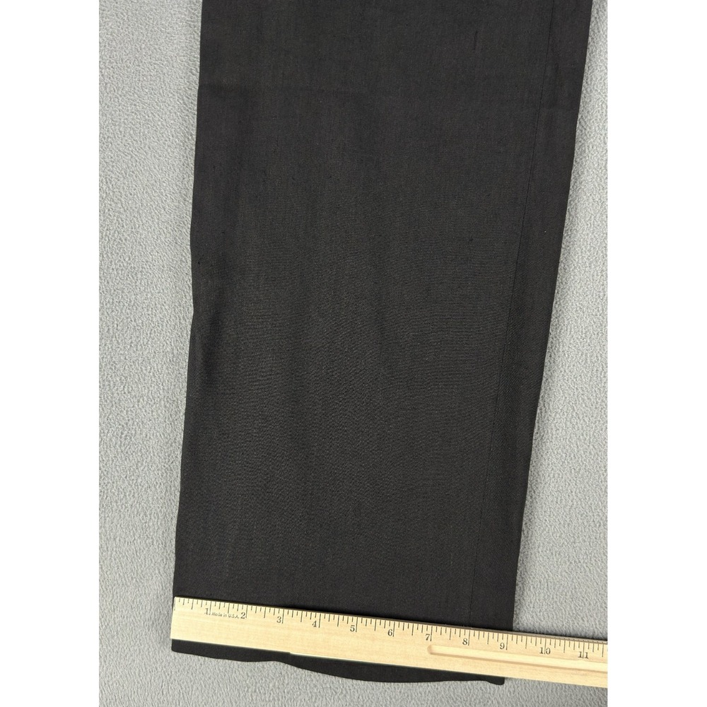 Brooks Brothers Pants Slacks Womens 8 Black Linen Old Money Minimalist New - Picture 7 of 12